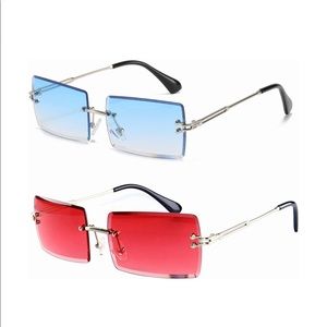 Clear rimless vintage Hip Hop Men’s Gold Frame Glasses